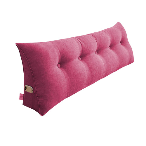 120cm Pink Triangular Wedge Bed Pillow Headboard Backrest Bedside Tatami Cushion Home Decor
