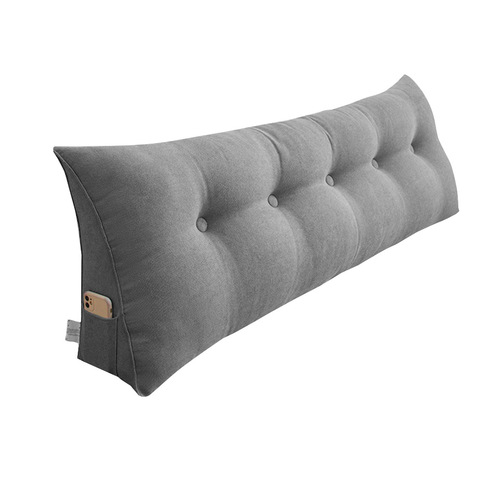 150cm Silver Triangular Wedge Bed Pillow Headboard Backrest Bedside Tatami Cushion Home Decor
