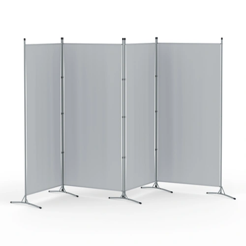 Artiss 4 Panel Room Divider Screen 345x180cm Fabric Grey