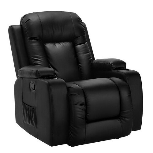 Electric Massage Chair Recliner Luxury Lounge Sofa Armchair Heat Leather