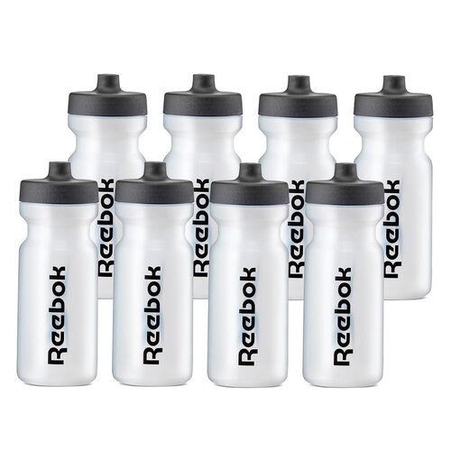 Reebok Water Bottle (500ml, Clear), Pack of 8