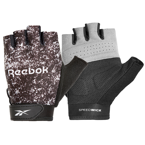 Reebok Womens Fitness Gloves - Black & White/Small