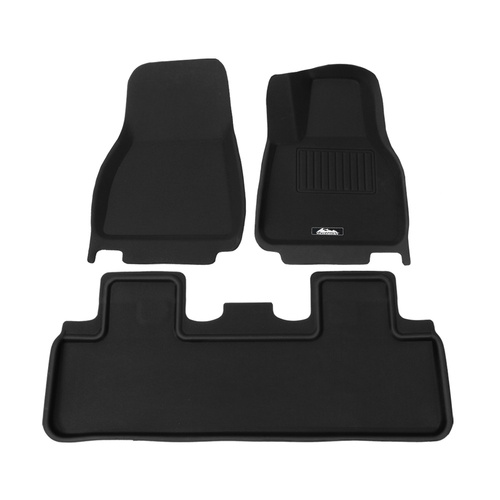 Car Rubber Floor Mats Front and Rear Fits Tesla Model Y 2021-2023