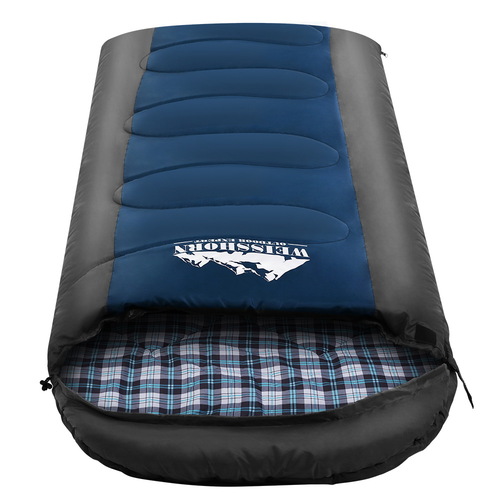Sleeping Bag Bags Single Camping Hiking -20°C to 10°C Tent Winter Thermal Navy