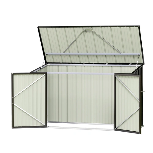 Garden Shed 2.22x0.91M Bike Sheds Outdoor Storage Tool Workshop House Shelter Double Door