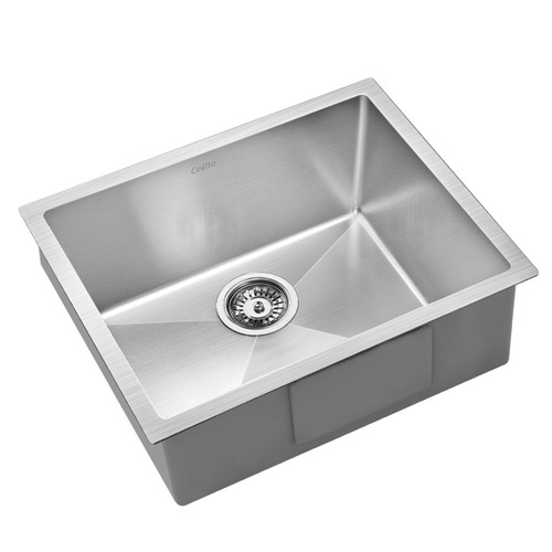 Cefito Stainless Steel Kitchen Sink 540X440MM Nano Under/Topmount Sinks Laundry Silver