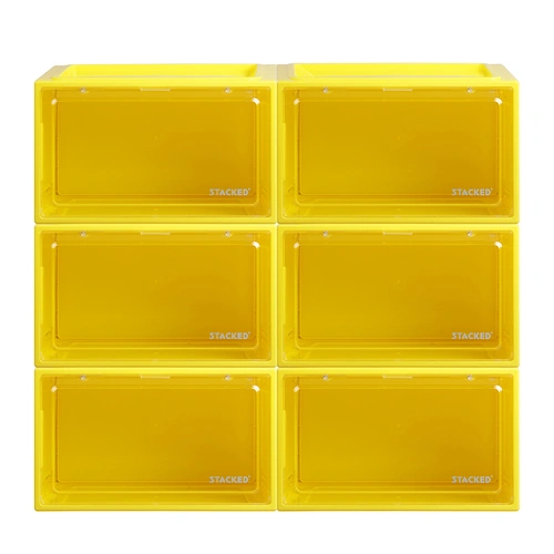 Sneaker Display Case 6x Clear Yellow