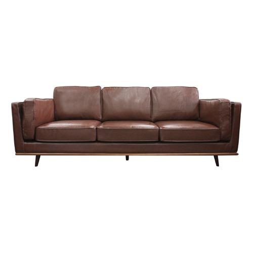 York Sofa 3 Seater Brown PU