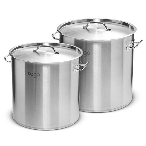 Stock Pot 21L 50L Top Grade Thick Stainless Steel Stockpot 18/10