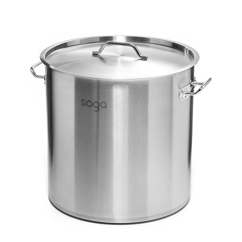 Stock Pot 130L Top Grade Thick Stainless Steel Stockpot 18/10