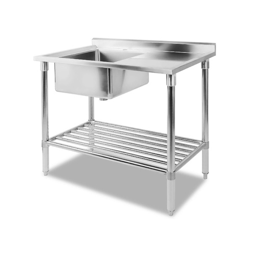 100x60cm Commercial Stainless Steel Sink Kitchen Bench