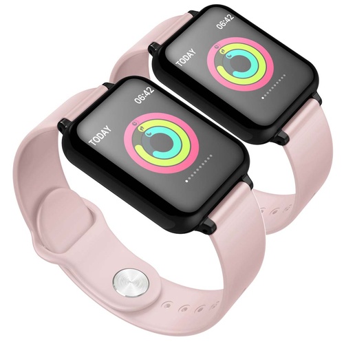 2x Waterproof Fitness Smart Wrist Watch Heart Rate Monitor Tracker Pink