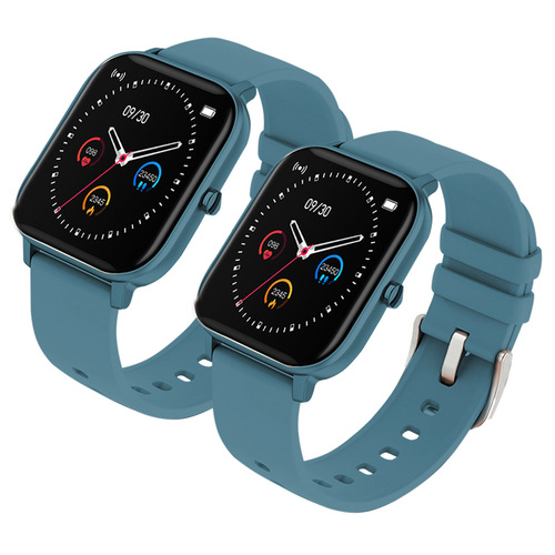 2X Waterproof Fitness Smart Wrist Watch Heart Rate Monitor Tracker P8 Blue