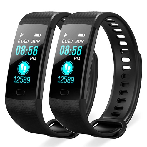 2X Sport Smart Watch Health Fitness Wrist Band Bracelet Activity Tracker Black