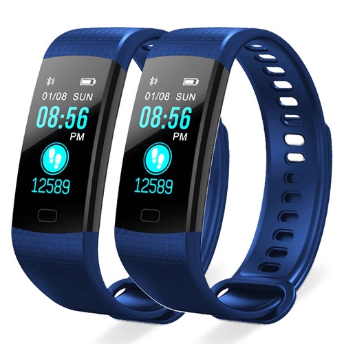 2X Sport Smart Watch Health Fitness Wrist Band Bracelet Activity Tracker Blue