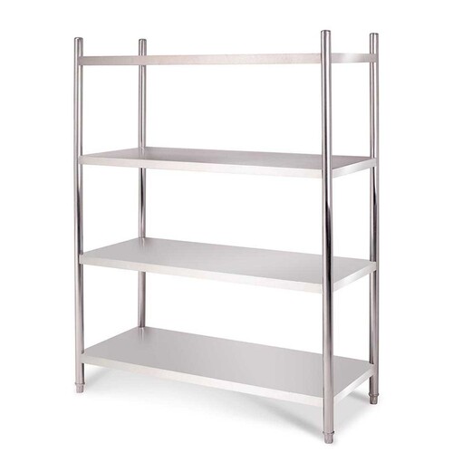 Stainless Steel 4 Tier Kitchen Shelving Unit Display Shelf Home Office 150CM