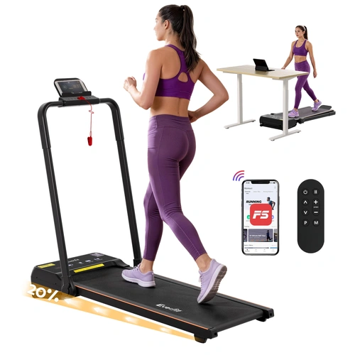 3 in 1 Walking Pad Treadmill 20% Auto Incline Under Desk Foldable Treadmills for Home With 40cm Wide Belt