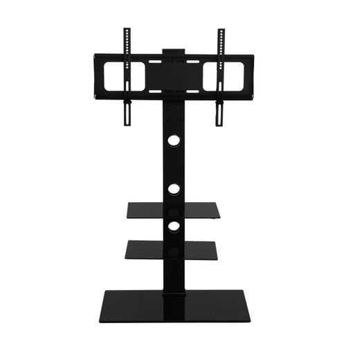 Floor TV Stand Bracket Mount Swivel Height Adjustable 32 to 70 Inch Black