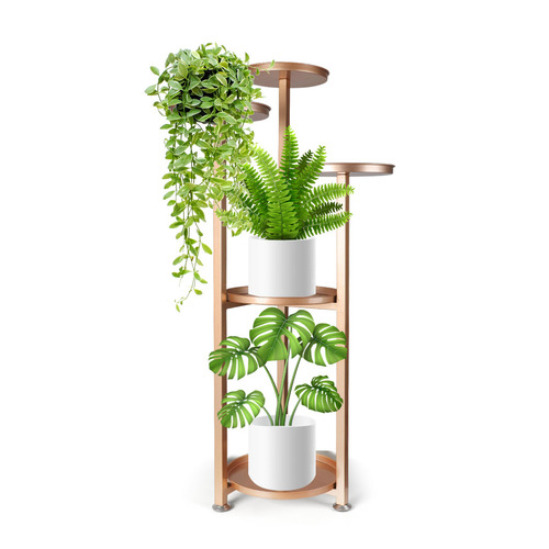 Levede Plant Stand Outdoor Indoor Flower Pots Rack Garden Shelf Black 120CM