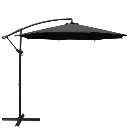 3M Cantilevered Outdoor Umbrella - Black