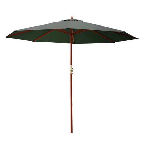 Umbrella Outdoor Pole Umbrellas Stand Sun Beach Garden Deck Charcoal 3M