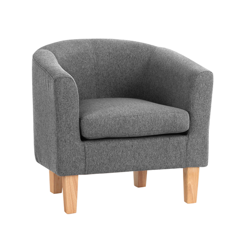 Abby Fabric Armchair - Grey