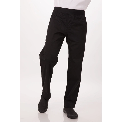Lightweight Black L Slim Men's Chef Pants by Chef Works