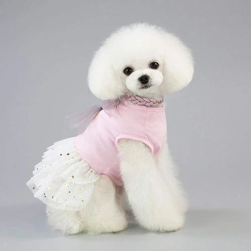 pet products Small Dog Dress Female Tiny Puppy Clothes Girl Tutu for Dogs Dresses Harness Birthday Apparel（Chest circumference27cm, back length16cm, n