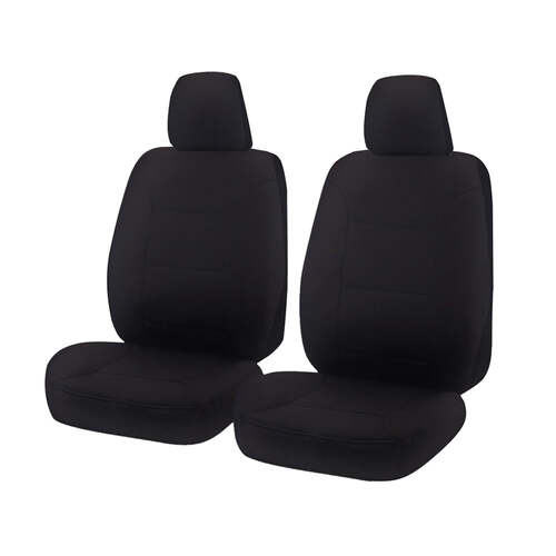 Seat Covers for HOLDEN COLORADO RG SERIES F 06/2012 - ON SINGLE / DUAL FRONT 2X BUCKETS BLACK CHALLENGER