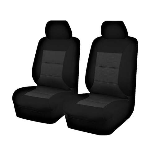Seat Covers for FORD RANGER PX - PXII SERIES 10/2011 - ON SINGLE / SUPER / DUAL CAB FRONT 2 BUCKETS BLACK PREMIUM