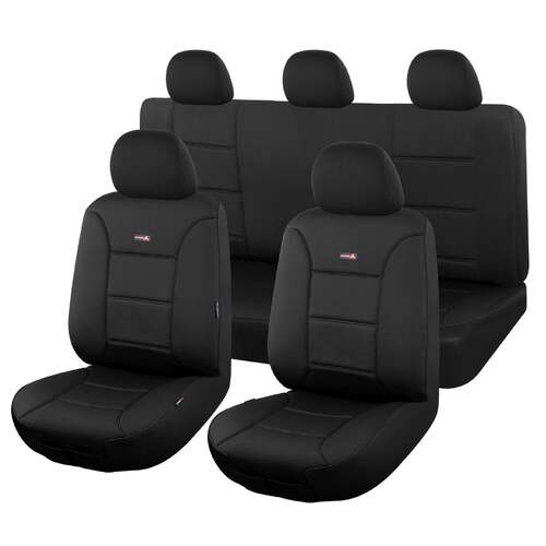 Seat Covers for FORD RANGER PX MKIII RAPTOR DOUBLE CAB 07/2018-ON SHARKSKIN Elite Black