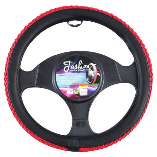 Fashion Steering Wheel Cover - Red
