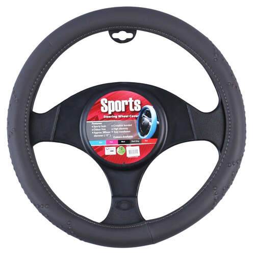 Sports Steering Wheel Cover - Dark Grey