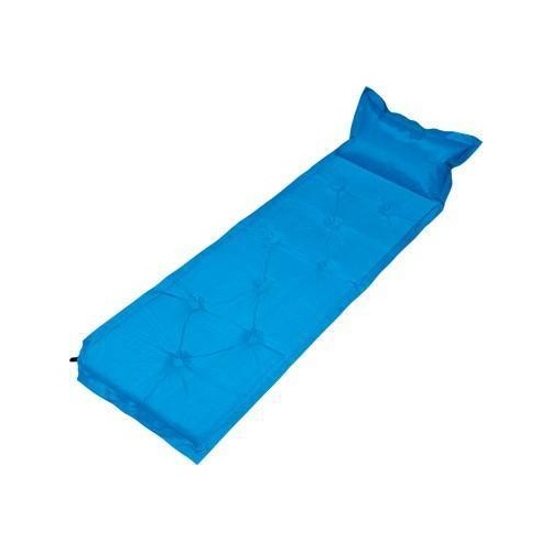 Trailblazer 9-Points Self-Inflatable Polyester Air Mattress With Pillow - BLUE
