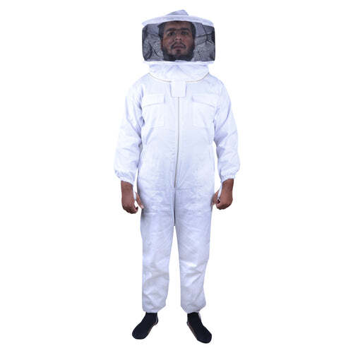 Beekeeping Bee Full Suit Standard Cotton With Round Head Veil  L