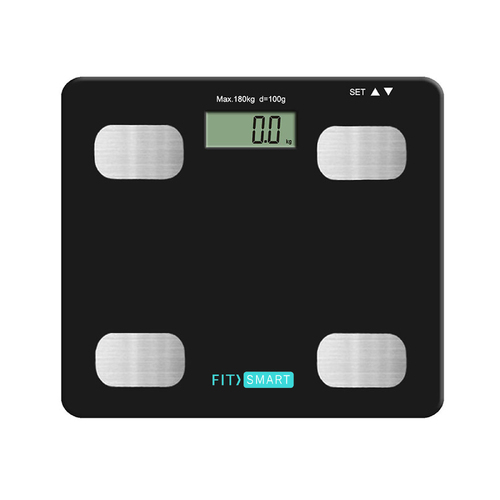 Electronic Floor Body Scale Black Digital LCD Glass Tracker Bathroom