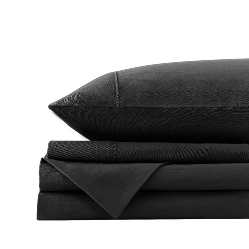 Royal Comfort Vintage Washed 100% Cotton Quilt Cover Set Bedding Ultra Soft Double Charcoal