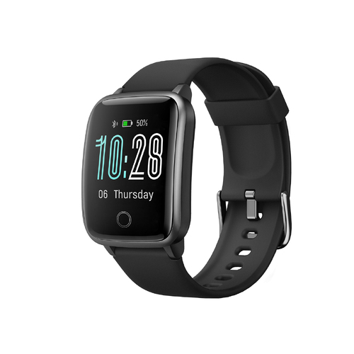 FitSmart Smart Watch Bluetooth Heart Rate Monitor Waterproof LCD Touch Screen  Black