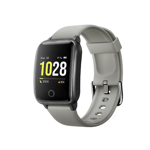 FitSmart Smart Watch Bluetooth Heart Rate Monitor Waterproof LCD Touch Screen  Silver Grey