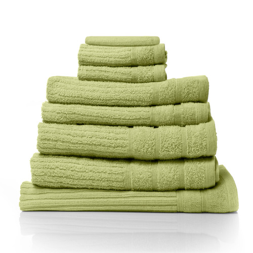 Eden Egyptian Cotton 600GSM 8 Piece Luxury Bath Towels Set - Spearmint