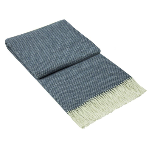 Chiswick Throw - Merino Wool/Cashmere - Navy