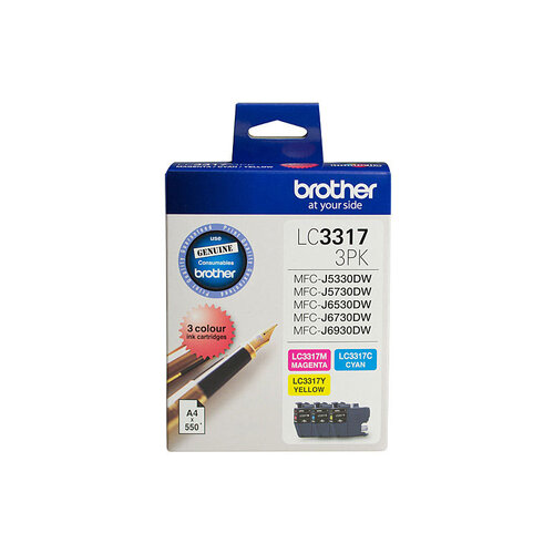 BROTHER LC-3317 Colour Value Pack 1XCyan 1X Magenta 1X Yellow