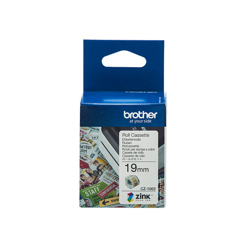 BROTHER CZ1003 Tape Cassette Full Colour continuous label roll, 19mm wide to Suit VC-500W