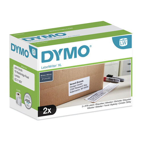 DYMO LW 102mm x 59mm White (x2