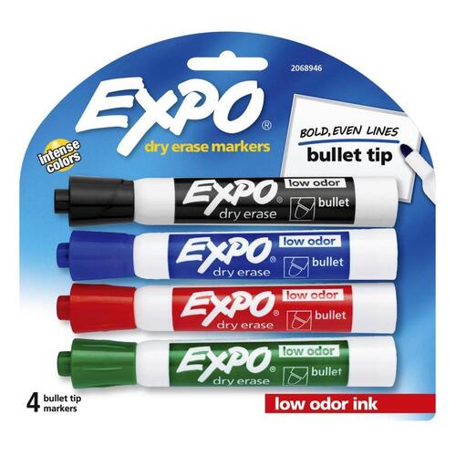 EXPO White Board Marker Blt Assorted Pack of 4 Box of 6