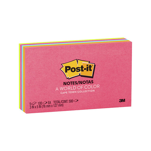 POST-IT Note 655-5PK CT 73X123 Pack of 5