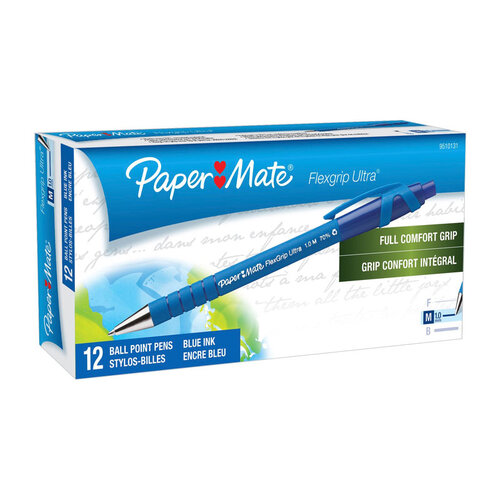PAPER MATE Flexi Grip RT BP 1.0mm Blu Box of 12