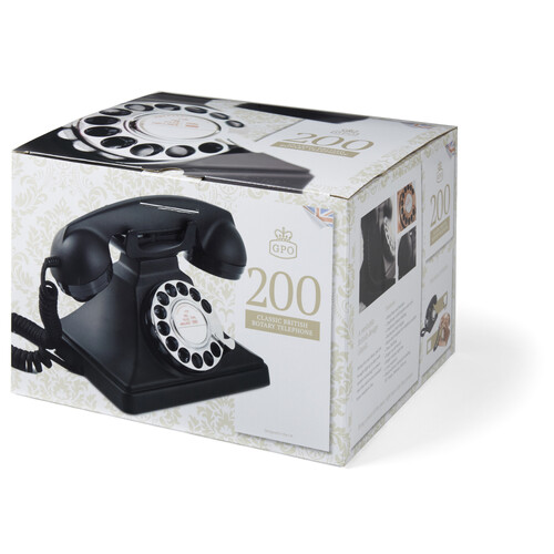 GPO RETRO GPO 200 ROTARY TELEPHONE - BLACK