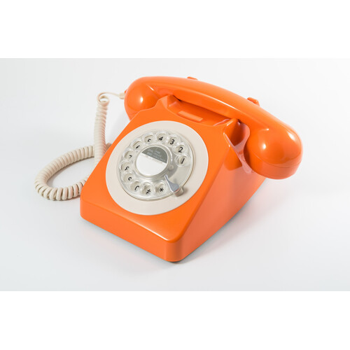 GPO RETRO GPO 746 ROTARY TELEPHONE - ORANGE