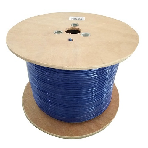 8WARE 350m CAT6A Ethernet LAN Cable Roll Blue Bare Copper Twisted Core PVC Jacket